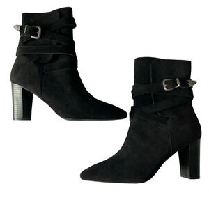 Shoe Republic LA black ankle wrap boots size 9